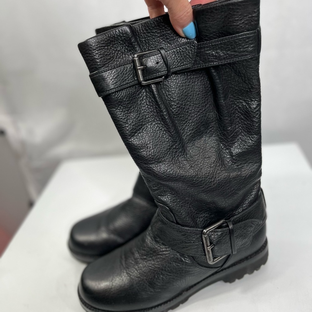 Black leather campus boots by Gentle Souls - Picture 10 of 12